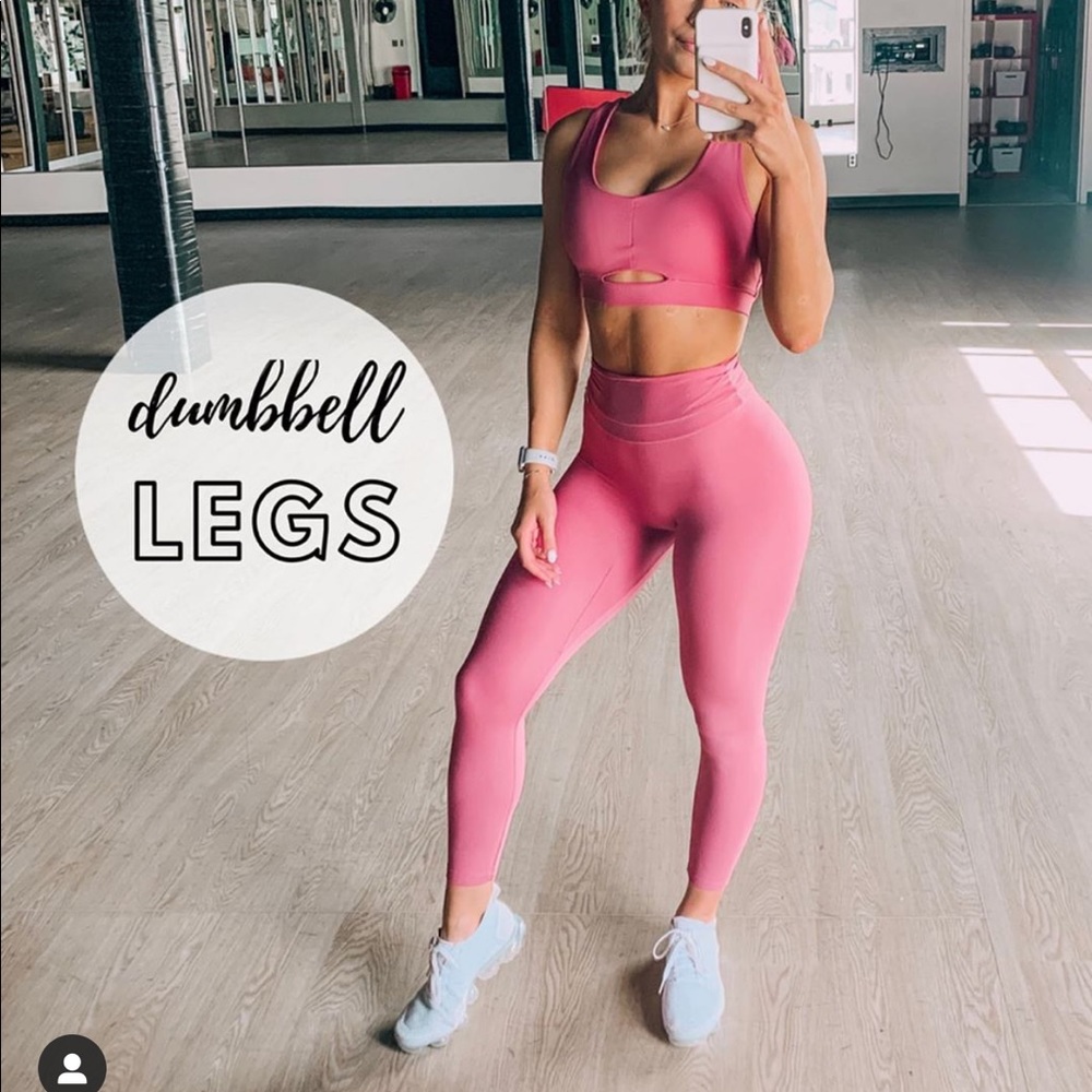 Gymshark x Whitney Simmons LEGGINGS. hot fire pink